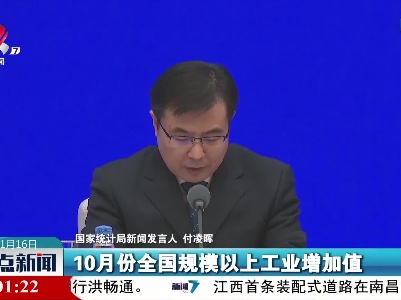 国家统计局：10月经济运行总体平稳 持续恢复