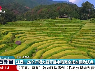 江西：26个产粮大县开展水稻完全成本保险试点