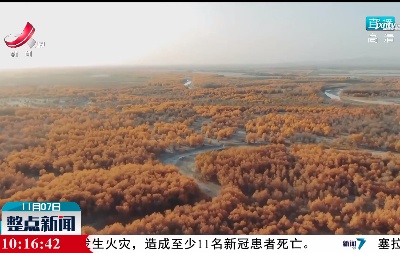 新疆墨玉河晚秋风景如画
