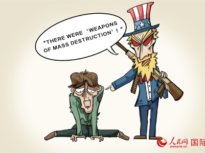 漫评美国捏造事实打击对手罪行之七：“唐宁街备忘录”揭露发动战争谎言
