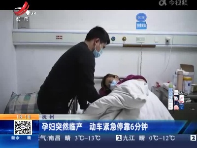 抚州：孕妇突然临产 动车紧急停靠6分钟