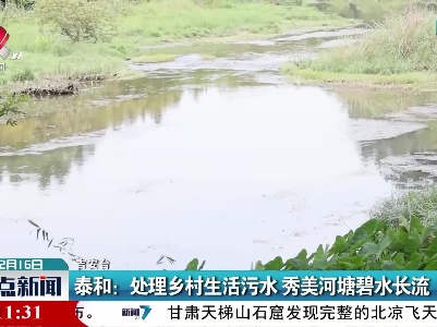 泰和：处理乡村生活污水 秀美河塘碧水长流