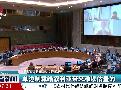 中方强调人道救援应充分尊重叙利亚主权和领土完整