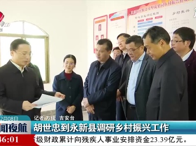 胡世忠到永新县调研乡村振兴工作