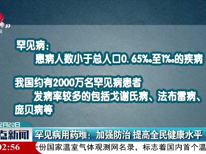 罕见病用药难：加强防治 提高全民健康水平