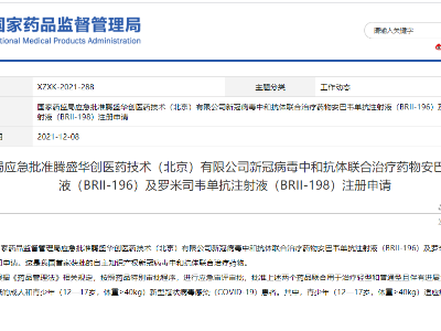 我国首个自主知识产权新冠病毒中和抗体联合治疗药物获批