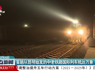首趟从昆明始发的中老铁路国际列车抵达万象