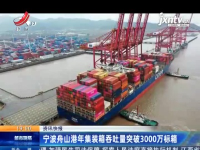 宁波舟山港年集装箱吞吐量突破3000万标箱