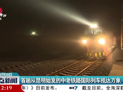 首趟从昆明始发的中老铁路国际列车抵达万象