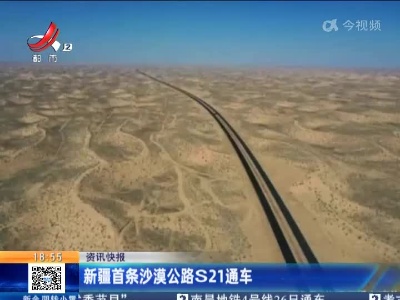 新疆首条沙漠公路S21通车