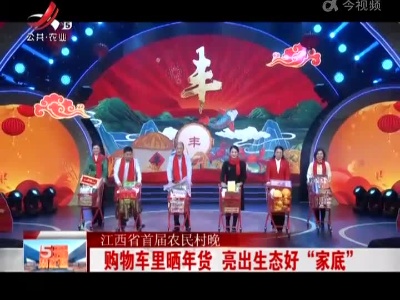 江西省首届农民村晚：购物车里晒年货 亮出生态好“家底”