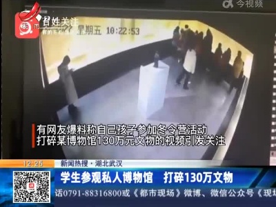 【新闻热搜】湖北武汉：学生参观私人博物馆 打碎130万文物