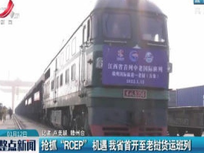 抢抓“RCEP”机遇 江西省首开至老挝货运班列