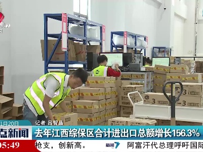 去年江西综保区合计进出口总额增长156.3%
