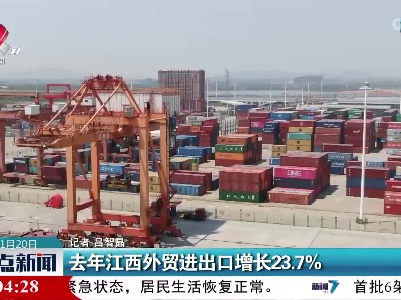 去年江西外贸进出口增长23.7%