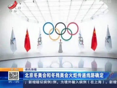 北京冬奥会和冬残奥会火炬传递线路确定