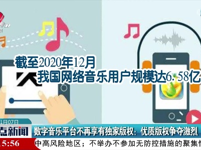 数字音乐平台不再享有独家版权：优质版权争夺激烈