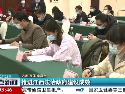 推进江西法治政府建设成效