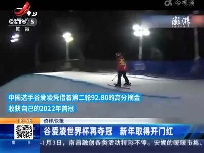 谷爱凌世界杯再夺冠 新年取得开门红