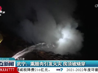 武宁：熏腊肉引发火灾 房顶被烧穿