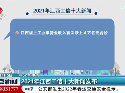 2021年江西工信十大新闻发布