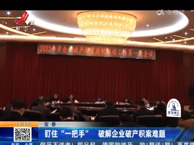 宜春：盯住“一把手” 破解企业破产积案难题