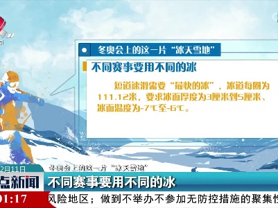 【冬奥会上的这一片“冰天雪地”】不同赛事要用不同的冰