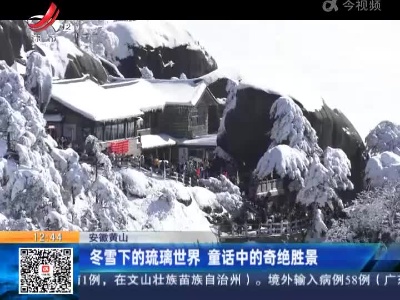 安徽黄山：冬雪下的琉璃世界 童话中的奇绝胜景