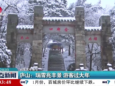 【欢度虎年春节】庐山：瑞雪兆丰景 游客过大年