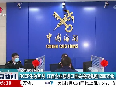RCEP生效首月 江西企业获进口国关税减免超1200万元