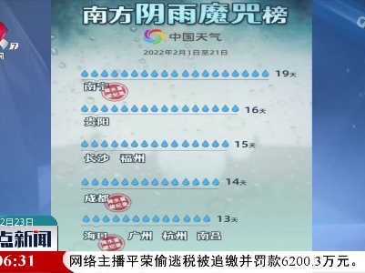 南方低温雨雪何时休？专家：本轮过程将趋于尾声