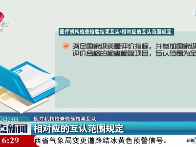 【医疗机构检查检验结果互认】相对应的互认范围规定