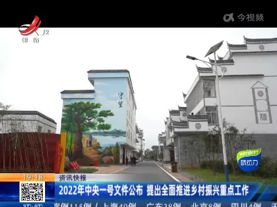 2022年中央一号文件公布 提出全面推进乡村振兴重点工作