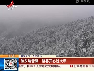 【赣闻天下】九江庐山：除夕瑞雪降 游客开心过大年