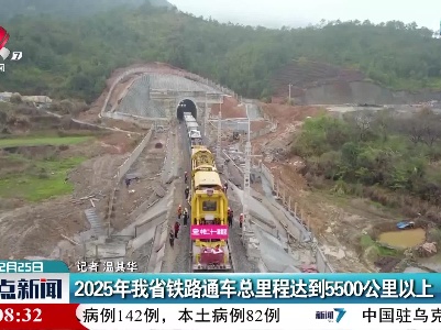 2025年江西省铁路通车总里程达到5500公里以上