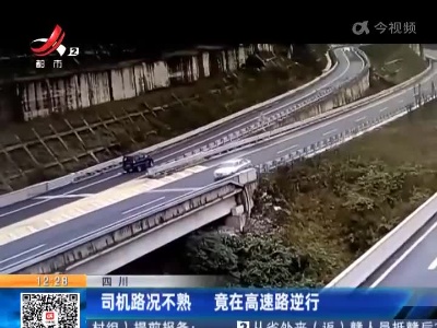 四川：司机路况不熟 竟在高速路逆行