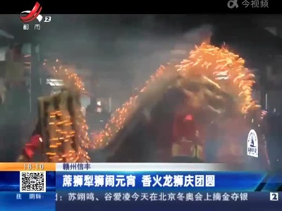 赣州信丰：蓆狮犁狮闹元宵 香火龙狮庆团圆