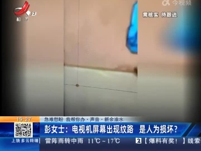 【急难愁盼 我帮你办·声音】新余渝水·彭女士：电视机屏幕出现纹路 是人为损坏？