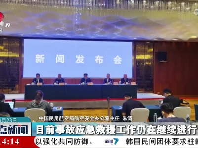 【东航客机坠毁事故】朱涛：下一步将重点从三方面开展工作