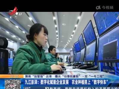 【聚焦“放管服”改革 曝光“怕慢假庸散”·双“一号工程”】九江彭泽：数字化赋能企业发展 农业种植搭上“数字快车”