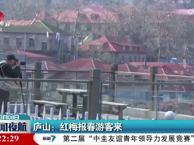 庐山：红梅报春游客来