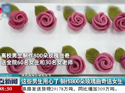 【庆祝国际劳动妇女节】这些男生用心了 制作800朵玫瑰曲奇送女生
