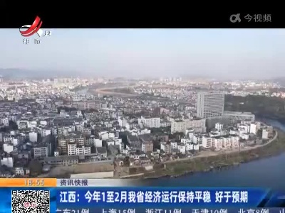 江西：今年1至2月我省经济运行保持平稳 好于预期