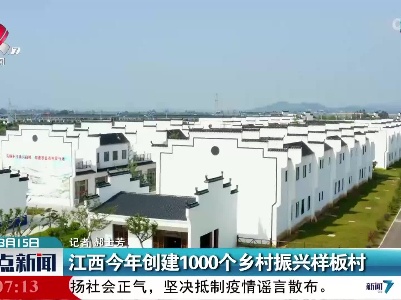 江西今年创建1000个乡村振兴样板村