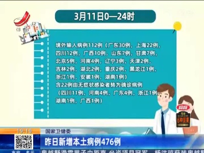 国家卫健委：昨日新增本土病例476例