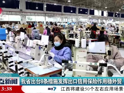 江西省出台8条措施发挥出口信用保险作用稳外贸