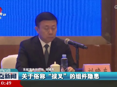 【东航客机坠毁事故】刘晓东：失事飞机不涉及拨叉检修问题