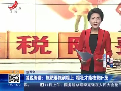 【@两会】减税降费：施肥要施到根上 根壮才能枝繁叶茂