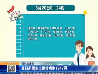 国家卫健委：昨日新增本土确诊病例1947例