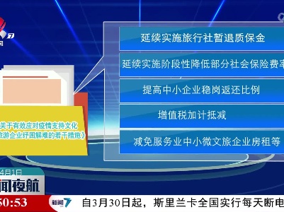 省文化和旅游厅出台《关于有效应对疫情支持文化和旅游企业纾困解难的若干措施》